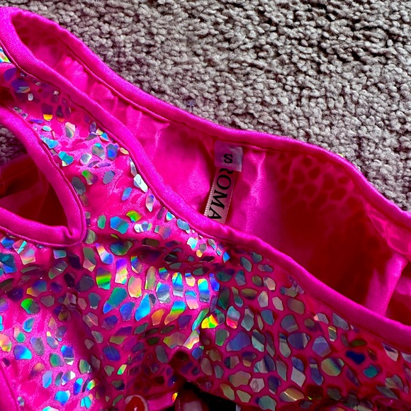 iHeartRaves Pink Sequin Rave Cut Out Bottoms - Picture 2 of 2
